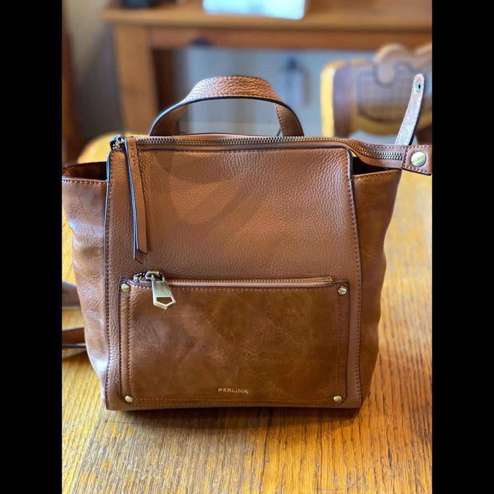 Perlina Leather Judi Convertible Backpack/Purse